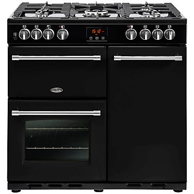 Belling Farmhouse 90DFT Dual Fuel Range Cooker Black Belling Farmhouse 90DFT Dual Fuel Range Cooker Black